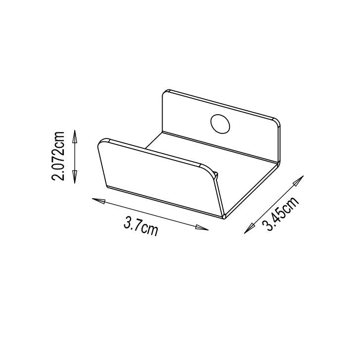 GoodHome Atomia kantgreb 3,7 cm grå 2 stk.