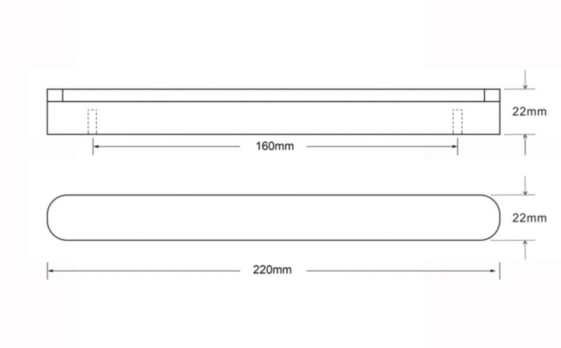 GoodHome køkkenmøbelgreb i naturligt træ 220 mm