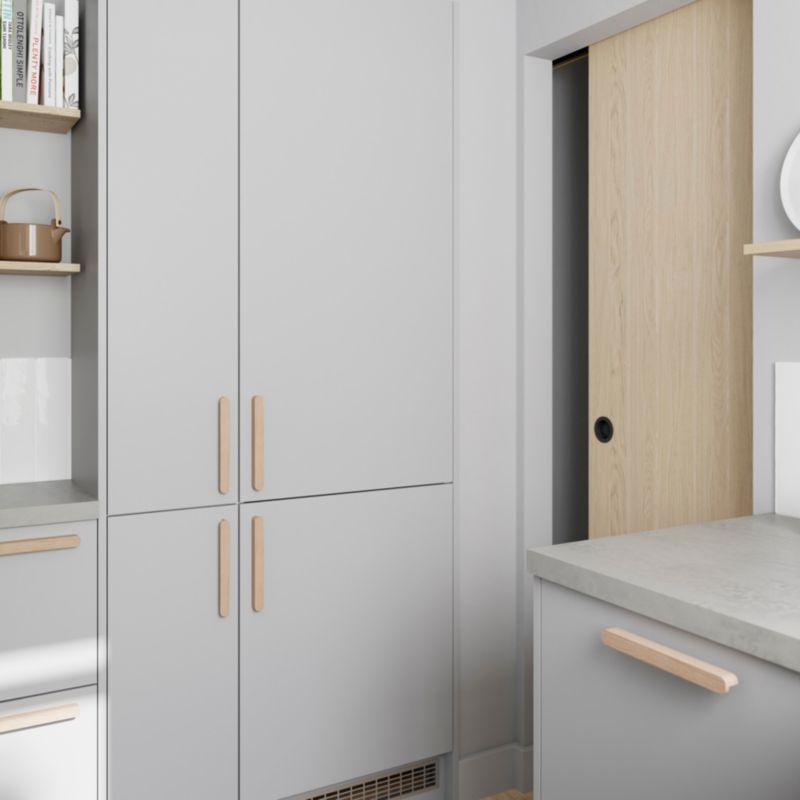 GoodHome køkkenmøbelgreb i naturligt træ 220 mm