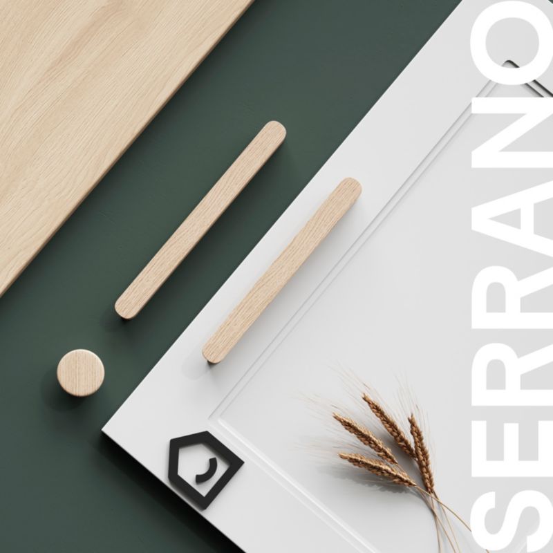 GoodHome køkkenmøbelgreb i naturligt træ 220 mm