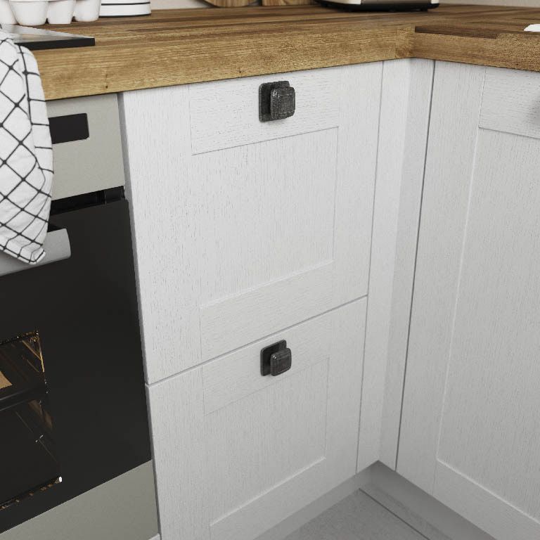 GoodHome Pindur køkkenmøbelgreb i tin, 2 stk.