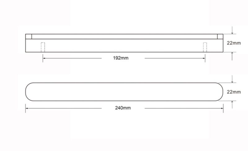 GoodHome Serrano køkkenmøbelgreb 240 mm sort træ