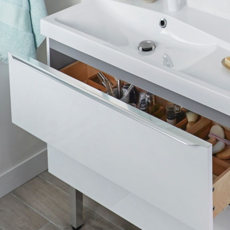 GoodHome Imandra 100 cm aluminiumsramme til underskab, 2 stk.