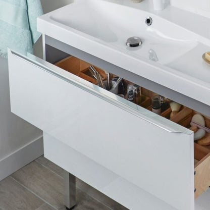 GoodHome Imandra 100 cm aluminiumsramme til underskab, 2 stk.