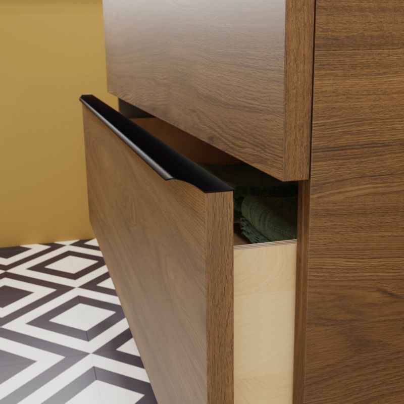 GoodHome Imandra 100 cm mat-sort greb til underskab, 2 stk.