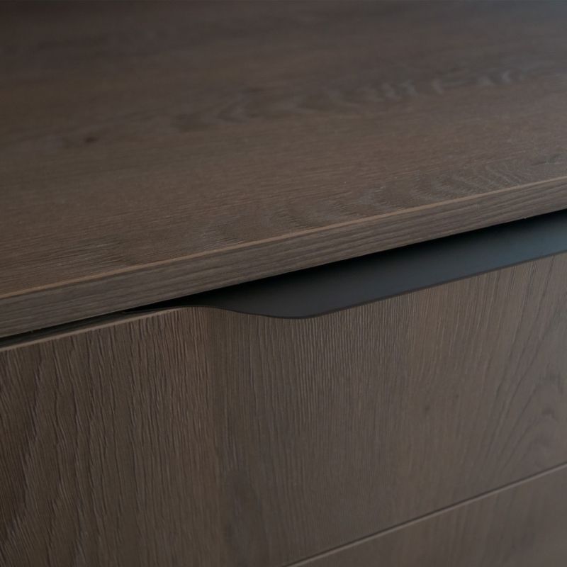 GoodHome Imandra 100 cm mat-sort greb til underskab, 2 stk.