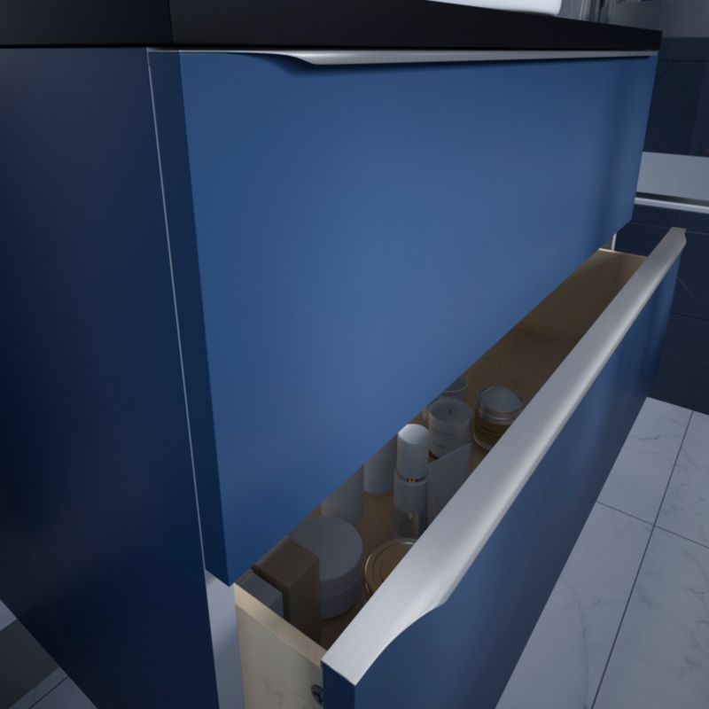 Grebsæt til underskab GoodHome Imandra 100 cm grå/aluminium, 2 stk.