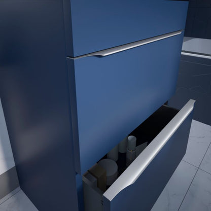 GoodHome Imandra 60 cm grå/aluminium greb til underskab, 2 stk.