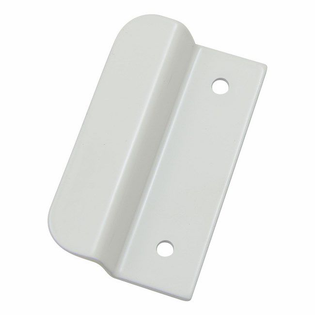 Hvid håndtag til altandør