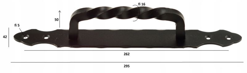 Dørgreb Ozdobna 29,5 cm Sort
