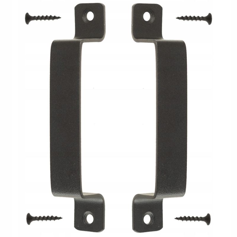 Dørgreb Loft 160 mm Sort Stål 2 Stk.