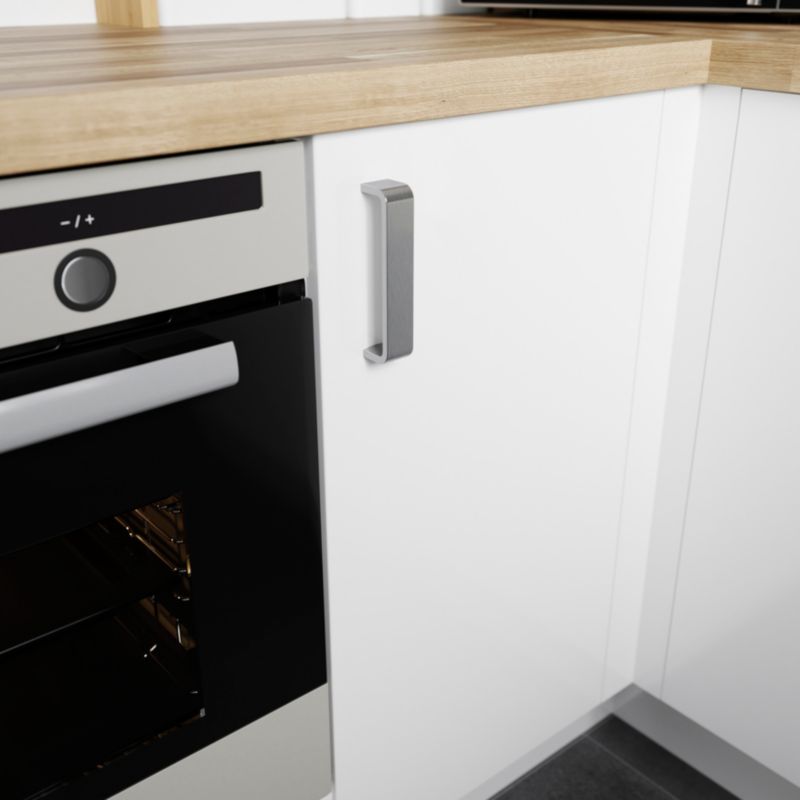 GoodHome Gara greb 136 mm i børstet nikkel, 2 stk.