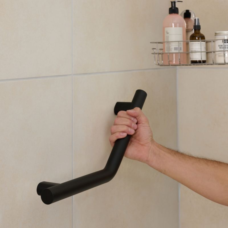 Vinklet Støttegreb Adapt Home 44x44 cm Sort | 5063022736093