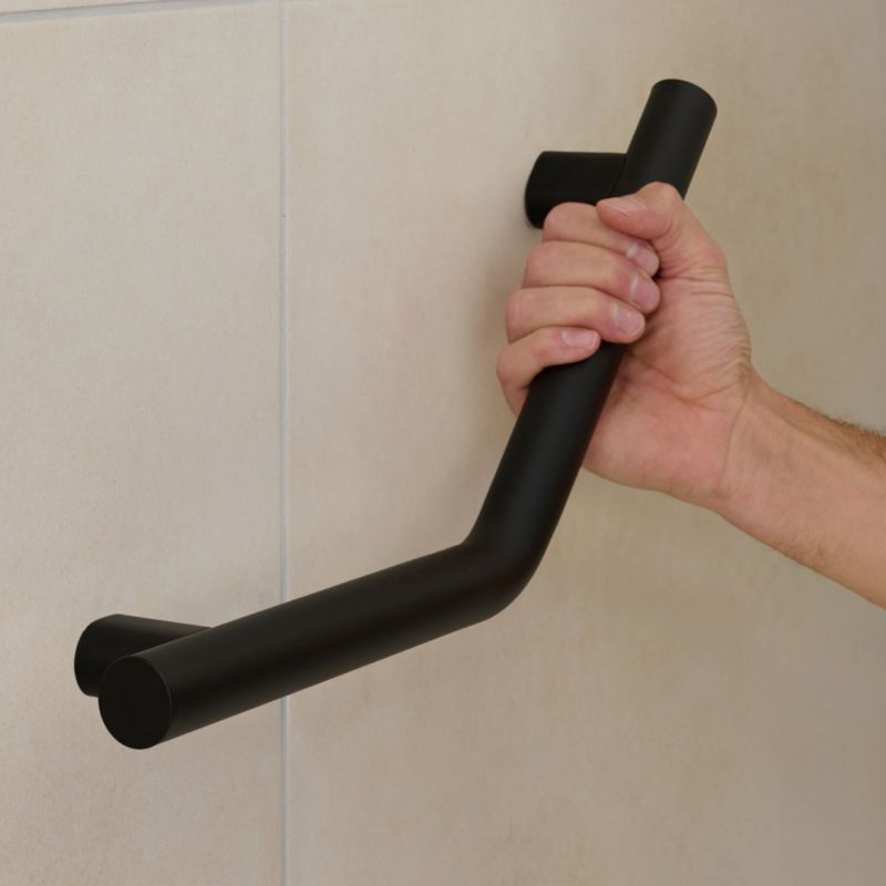 Vinklet Støttegreb Adapt Home 44x44 cm Sort | 5063022736093