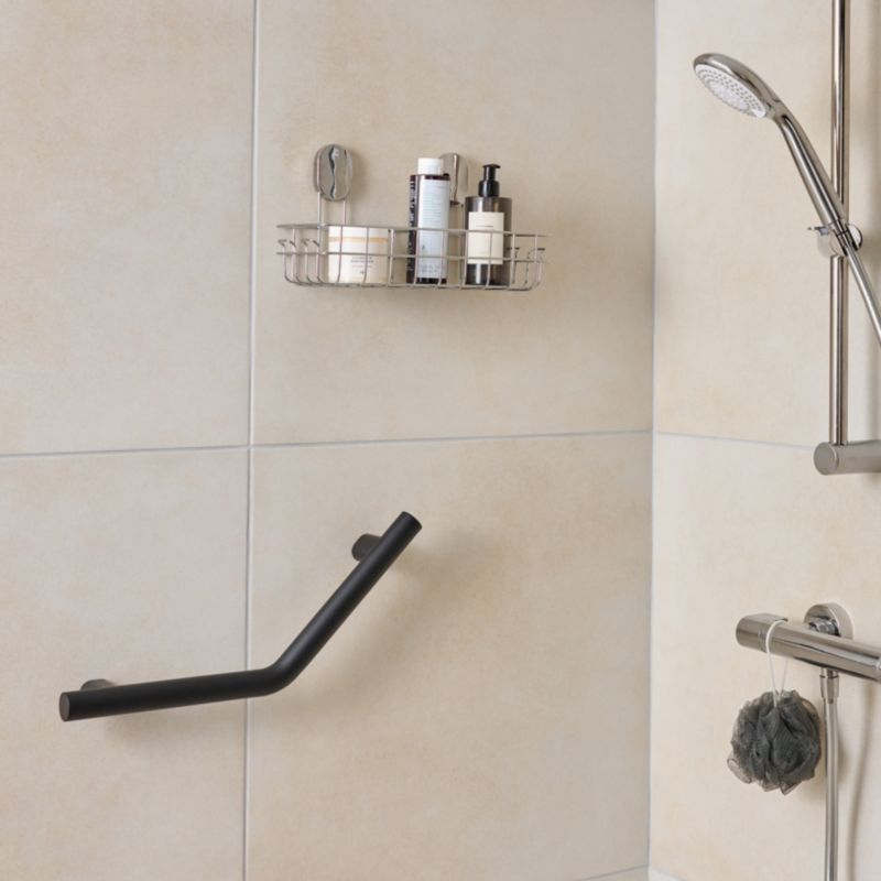 Vinklet Støttegreb Adapt Home 44x44 cm Sort | 5063022736093