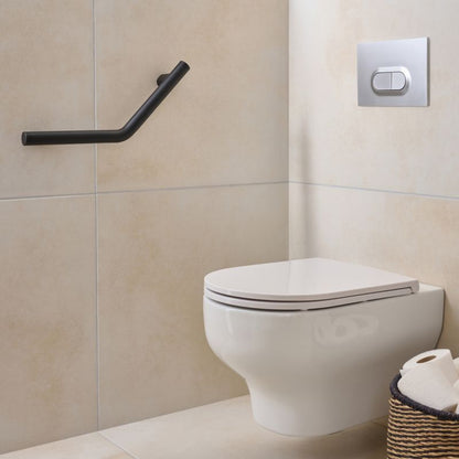 Vinklet Støttegreb Adapt Home 44x44 cm Sort | 5063022736093