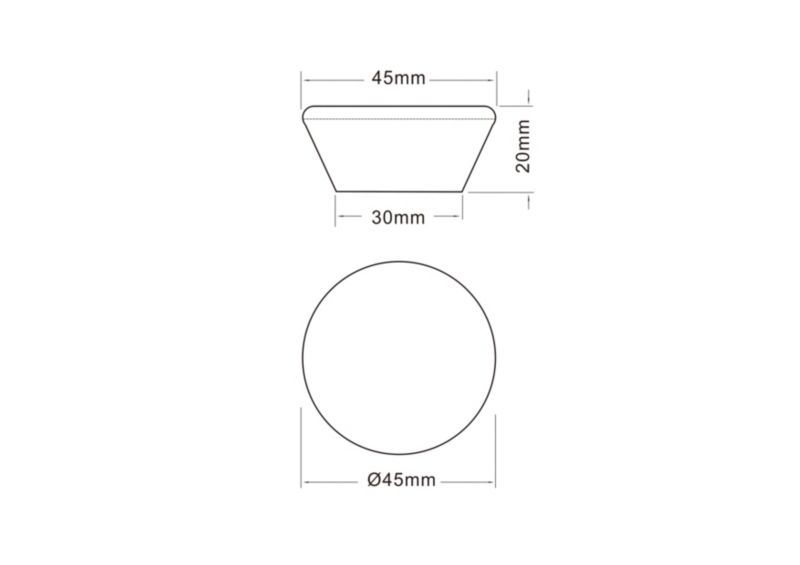 GoodHome køkkenhåndtag 45 mm i naturligt træ