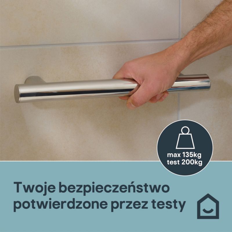 Badeværelsesgreb 40,6 cm Krom Rustfrit Stål