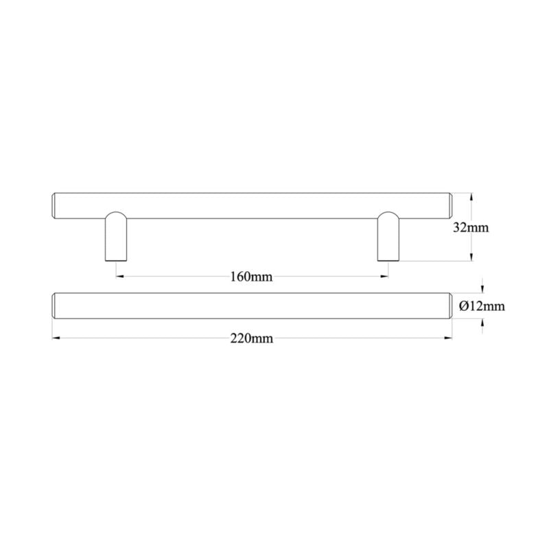 GoodHome Annatto møbelgreb 220 mm i titanium