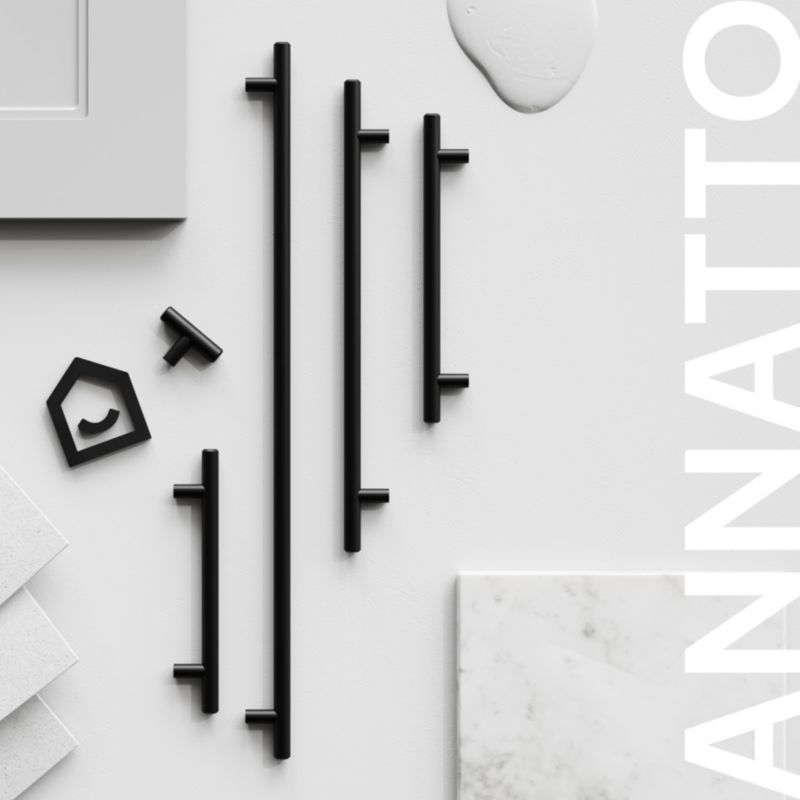 GoodHome Annatto møbelgreb reling 220 mm mat-sort stål 2 stk.