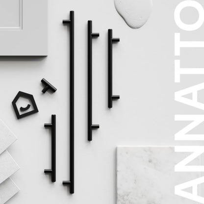 GoodHome Annatto møbelgreb reling 220 mm mat-sort stål 2 stk.