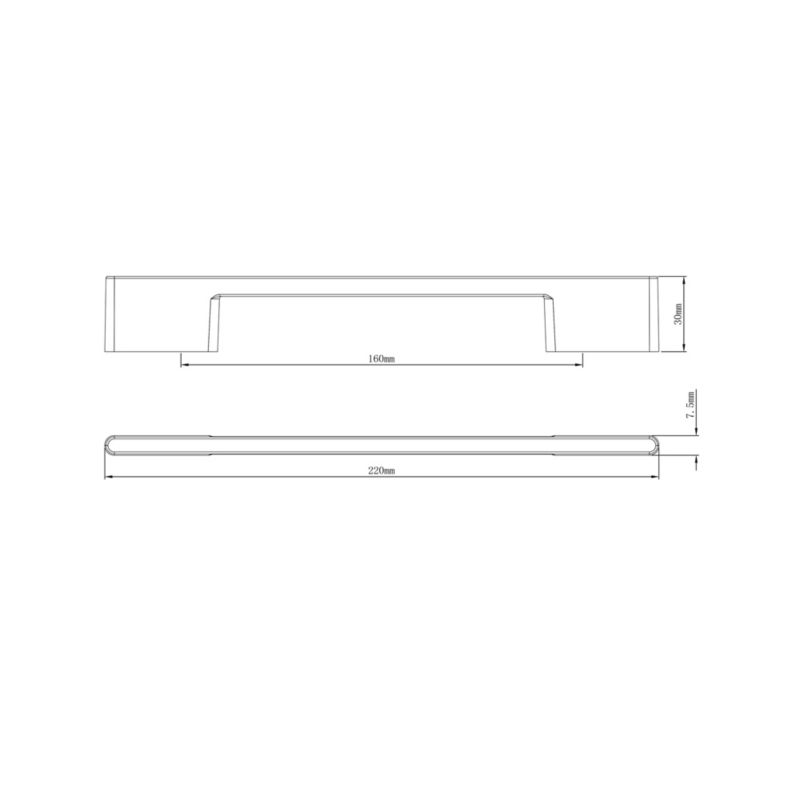 GoodHome Cacao møbelgreb D 220 mm krom