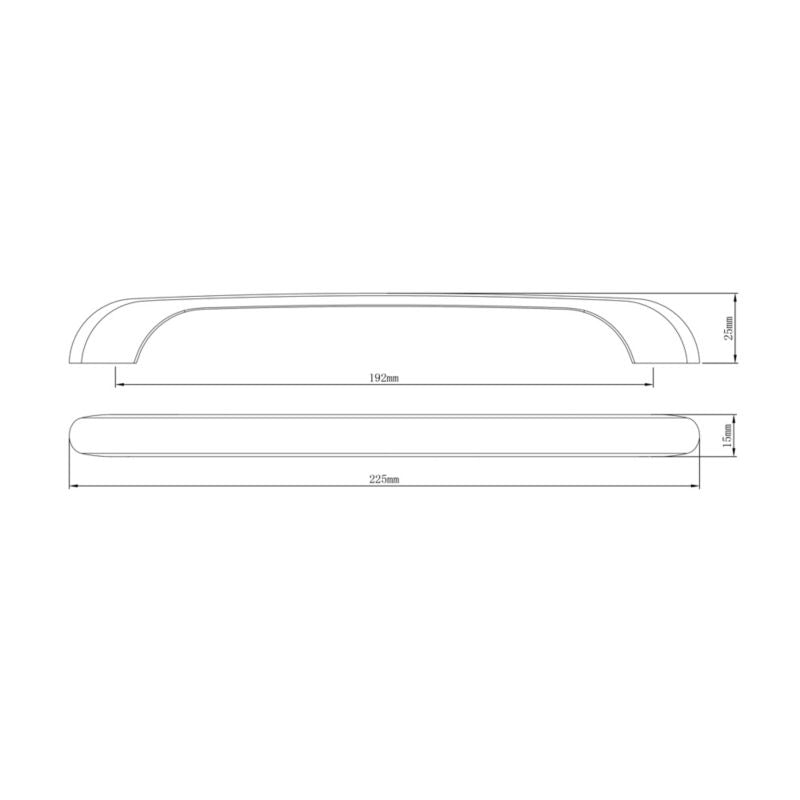 GoodHome Chervil møbelgreb 225 mm mat‑sort