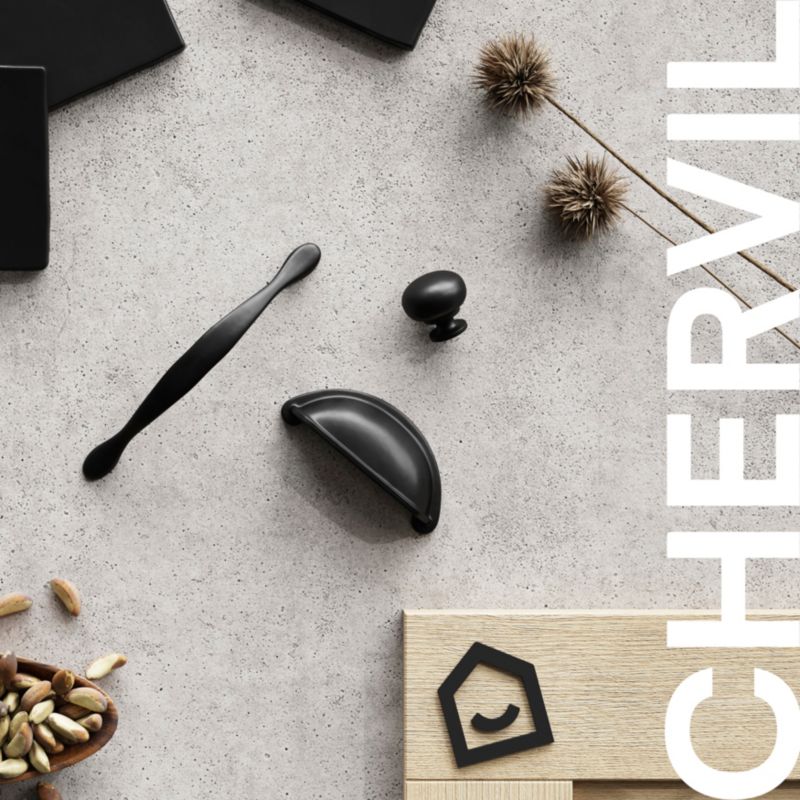 GoodHome Chervil møbelgreb 94 mm mat-sort