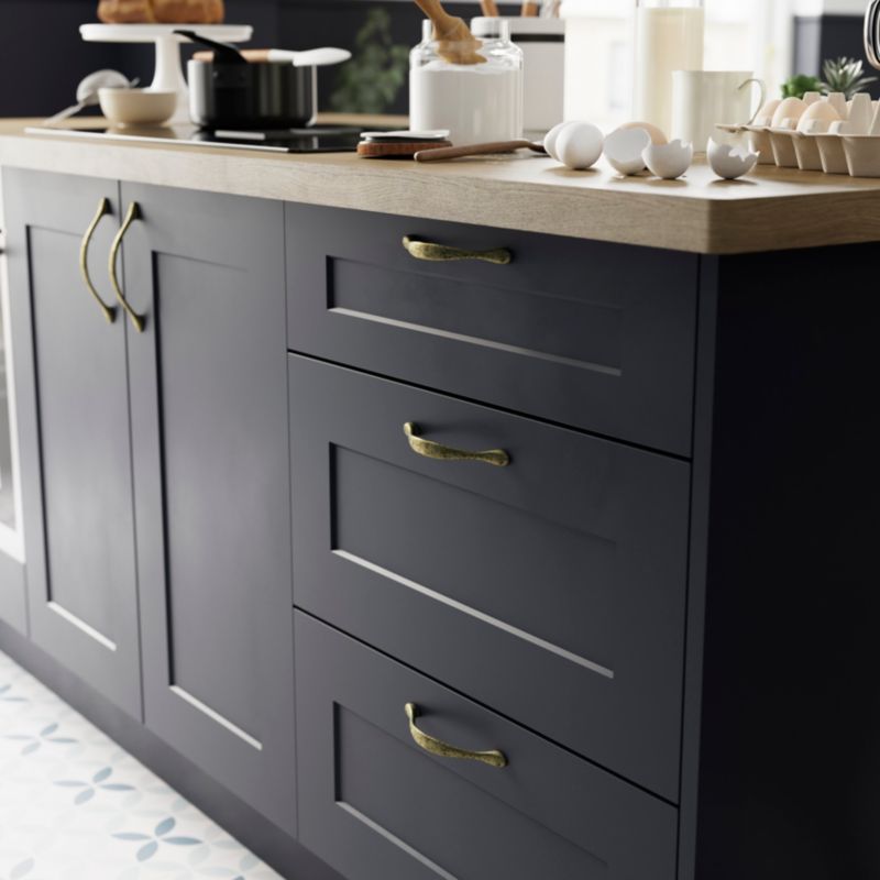 GoodHome Chervil buet møbelgreb 158 mm kobber