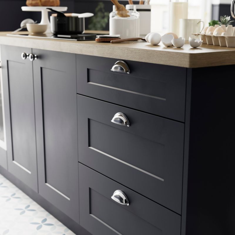 GoodHome Chervil musling møbelgreb 94 mm krom