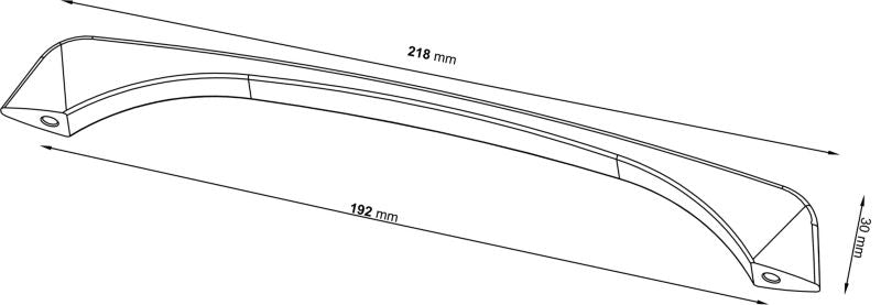 GoodHome Cilantro buet møbelgreb i krom