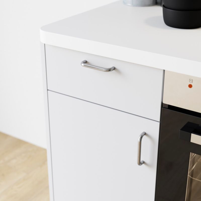 GoodHome D møbelgreb i børstet nikkel