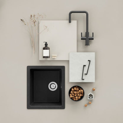 GoodHome Dukkah møbelgreb 169 mm mat-sort