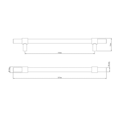 GoodHome Dukkah møbelgreb 257 mm mat-sort
