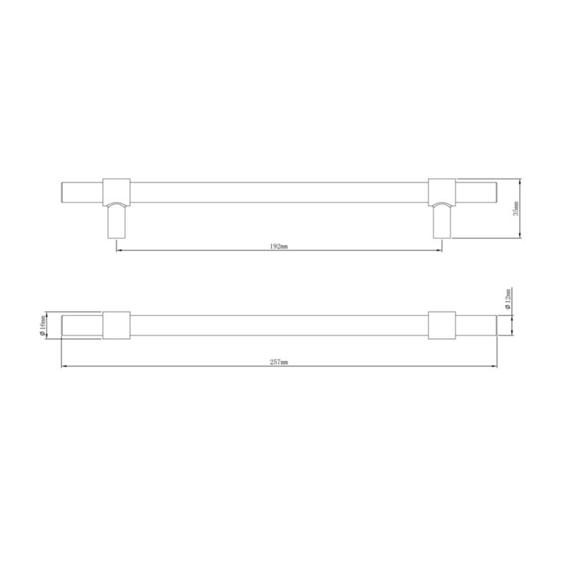 GoodHome Dukkah møbelgreb 257 mm mat-sort