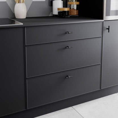 GoodHome Dukkah T møbelgreb 95 mm mat-sort