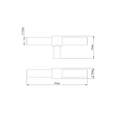 GoodHome Dukkah T møbelgreb 95 mm mat-sort