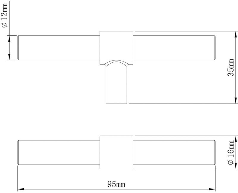 GoodHome Dukkah T møbelgreb 95 mm mat-sort