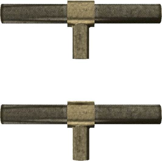 GoodHome Dukkah T møbelgreb 95 mm antik messing