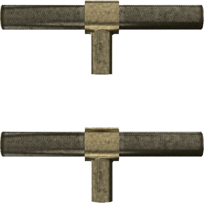 GoodHome Dukkah T møbelgreb 95 mm antik messing