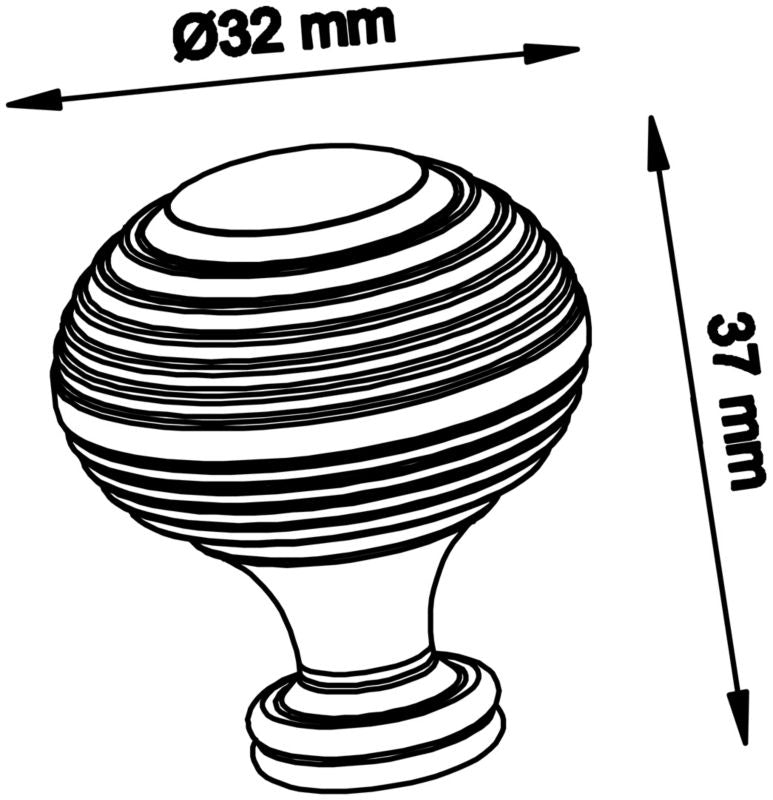 GoodHome Garni møbelgreb kugle sølv