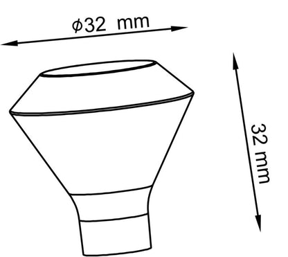 GoodHome Nutmeg møbelgreb kugle i børstet stål