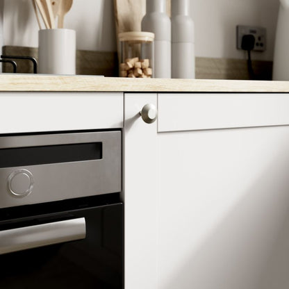 GoodHome Nutmeg møbelgreb kugle i børstet stål