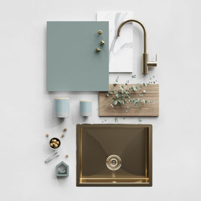 GoodHome Nutmeg møbelgreb i børstet messing, 2 stk.