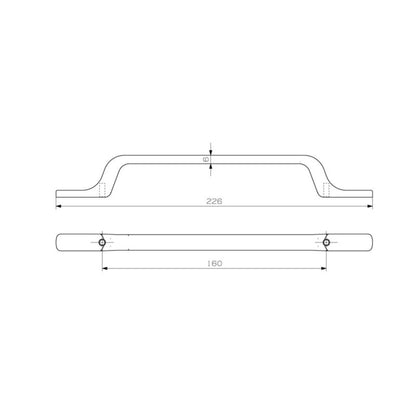 GoodHome Vincotto slim møbelgreb i stål