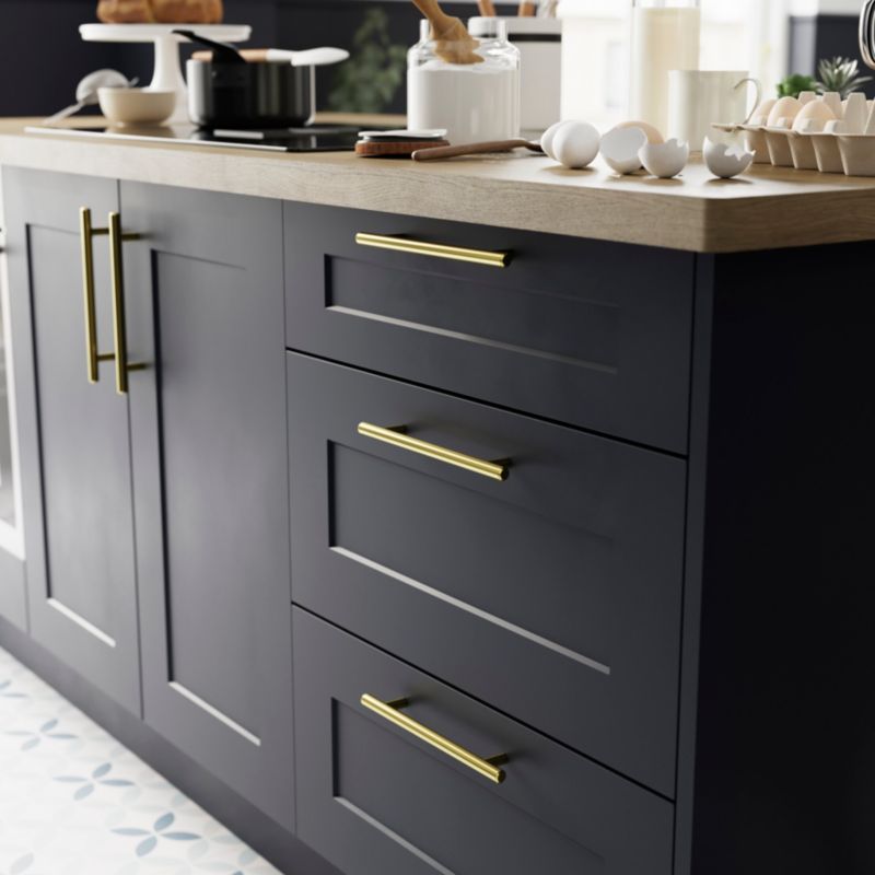 GoodHome Annatto møbelgreb reling 220 mm i messing