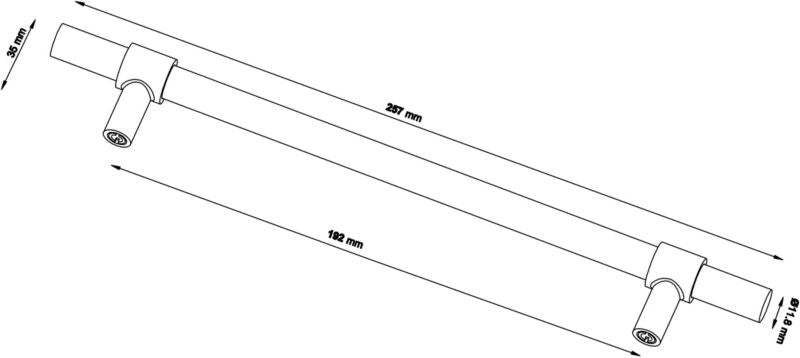 GoodHome Dukkah møbelgreb i gyldent relingdesign