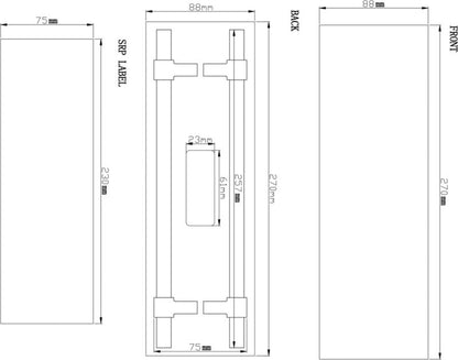 GoodHome Dukkah møbelgreb i gyldent relingdesign