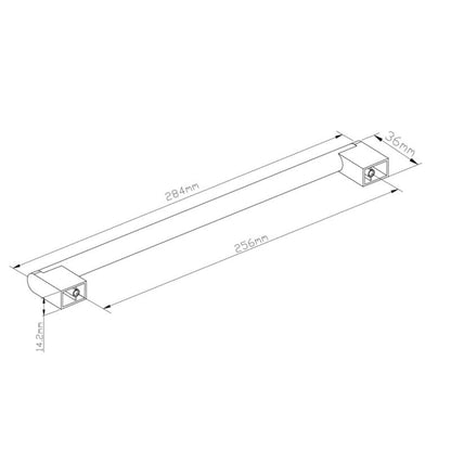 GoodHome Khara møbelgreb reling 284 mm sølv