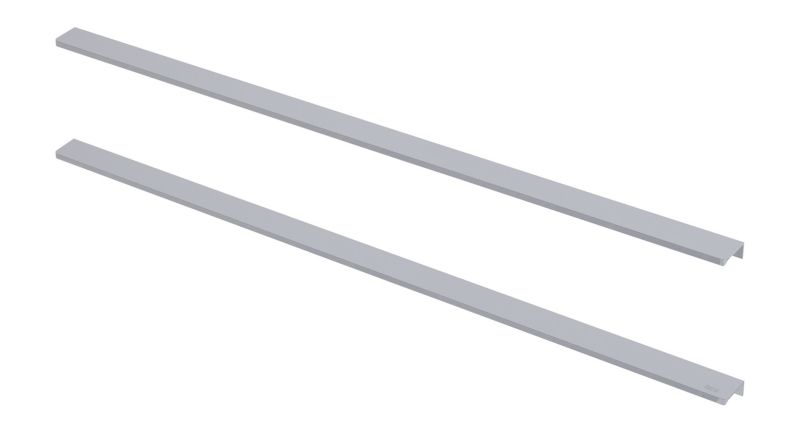 Kantgreb 80 cm Krom Aluminium 2 stk.